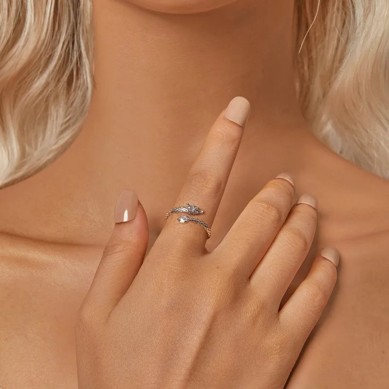 Bague Dragon Enroulé en Argent 925