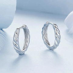 Créoles Tressées Métalliques en Argent 925