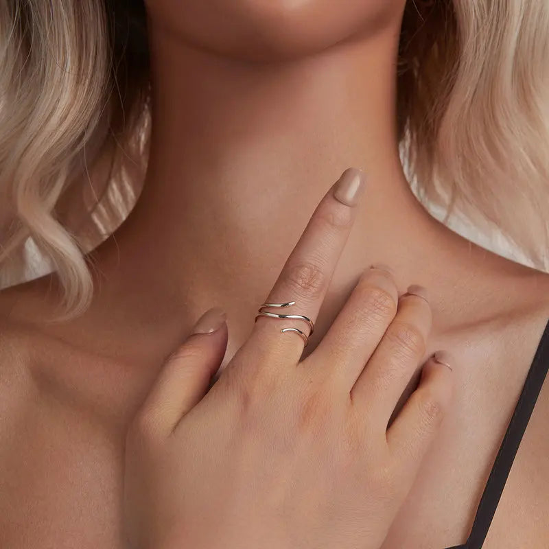 Bague Minimaliste Multi-Anneaux en Argent 925