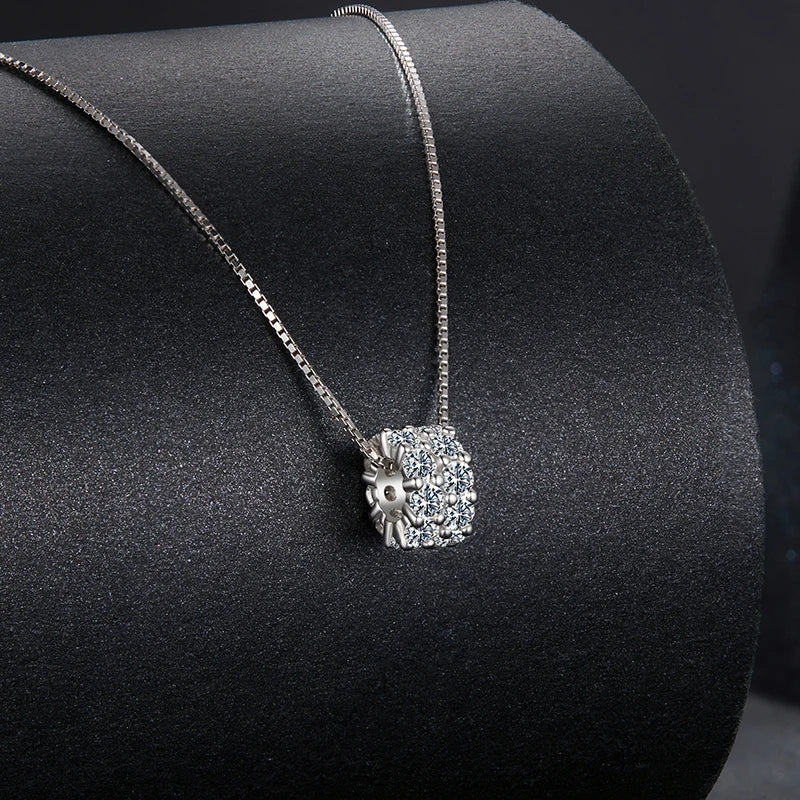 Collier Ras-de-Cou Moissanite Porte-Bonheur en Argent 925 avec Certificat