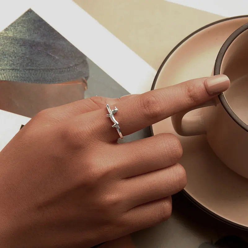 Bague Chien Teckel en Argent 925