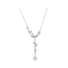 Collier Lune et Galaxie en Argent 925