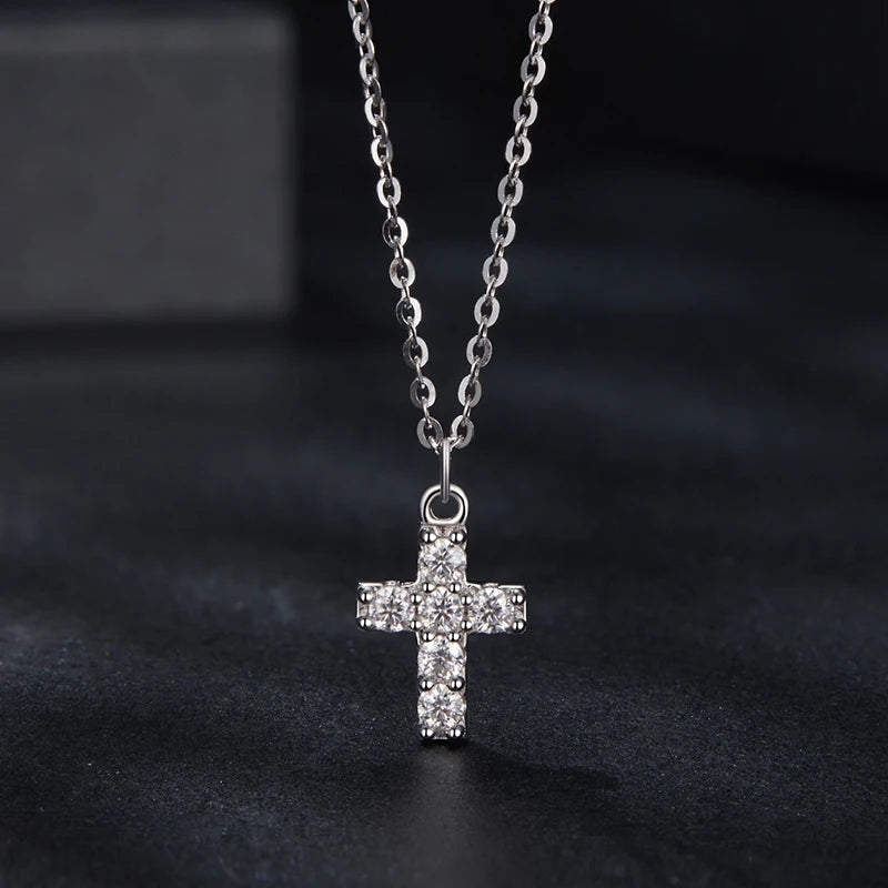 Collier Pendentif Croix en Argent 925 avec Certificat