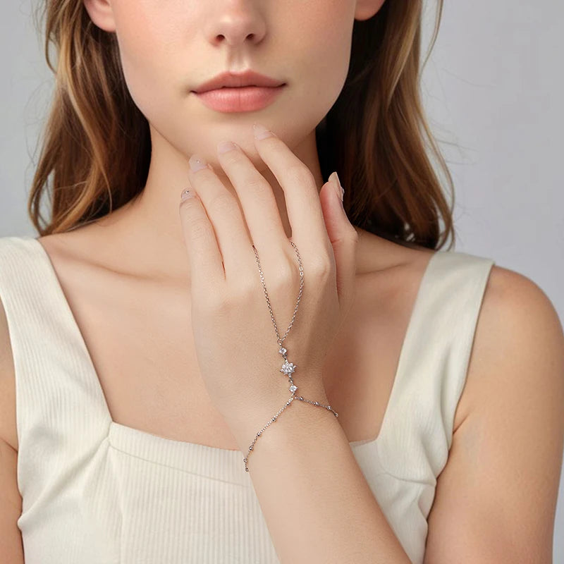 Bracelet Anneau Étoile en Argent 925