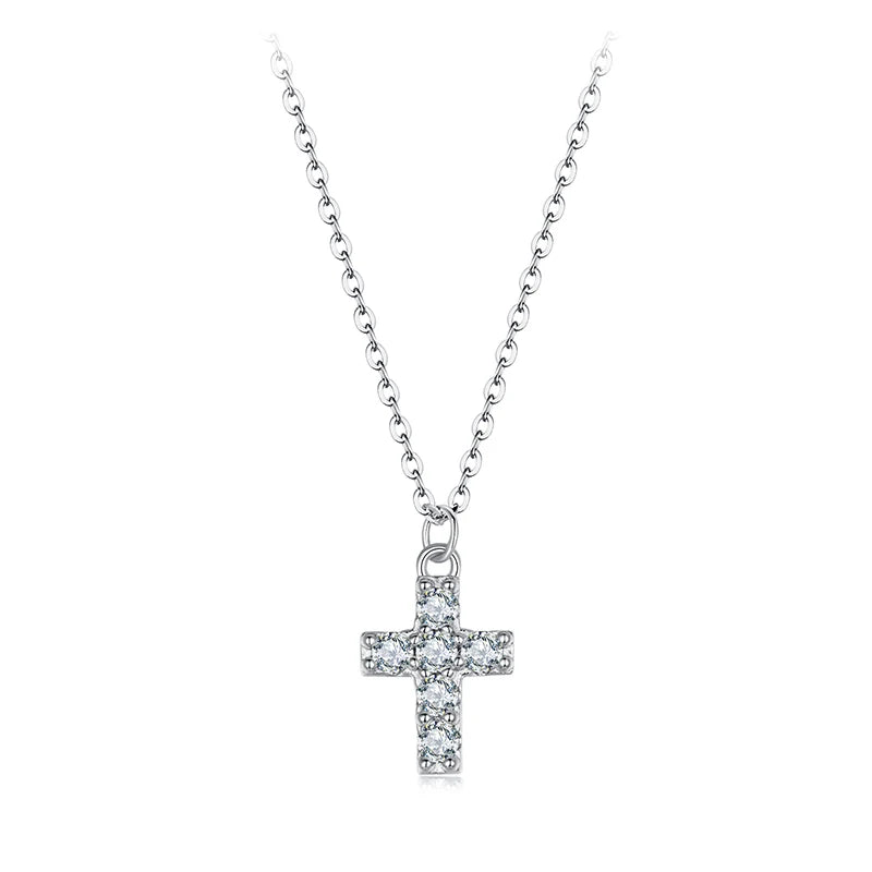 Collier Pendentif Croix en Argent 925 avec Certificat