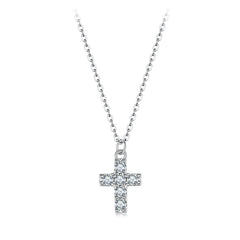 Collier Pendentif Croix en Argent 925 avec Certificat