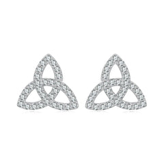Boucles d'Oreilles Puces Nœud Celtique en Argent 925