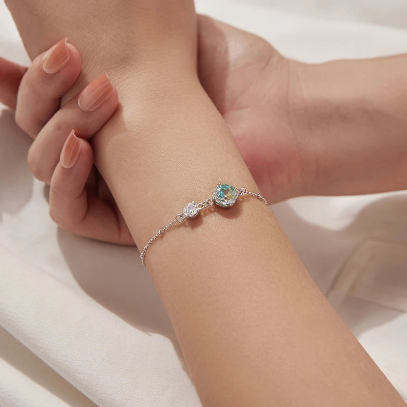 Bracelet Zircon Arc-en-Ciel en Argent 925