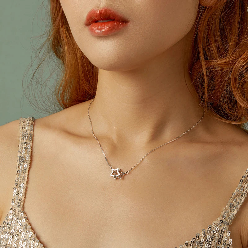 Collier Lumière d'Étoile en Argent 925