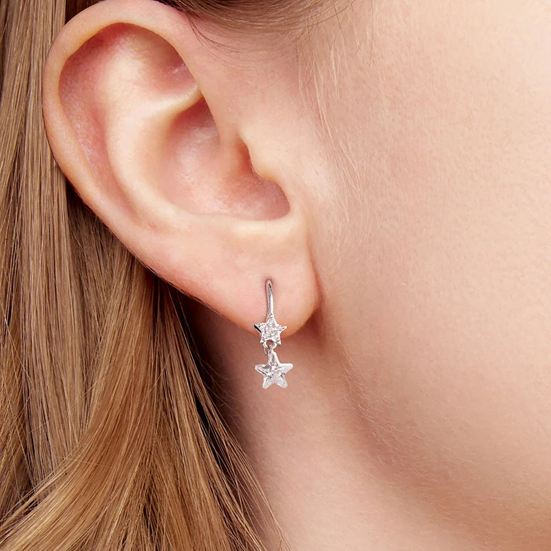 Boucles d'Oreilles Étoile en Argent 925