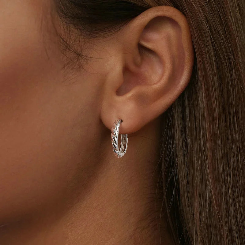 Créoles Tressées Métalliques en Argent 925