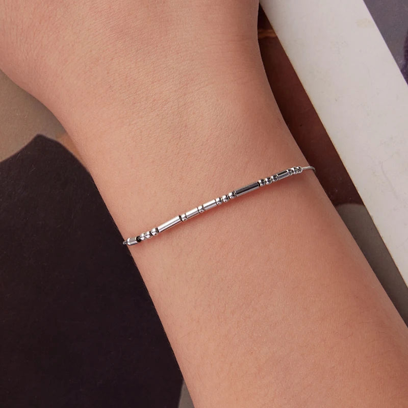 Bracelet Code Morse « I Love You » en Argent 925