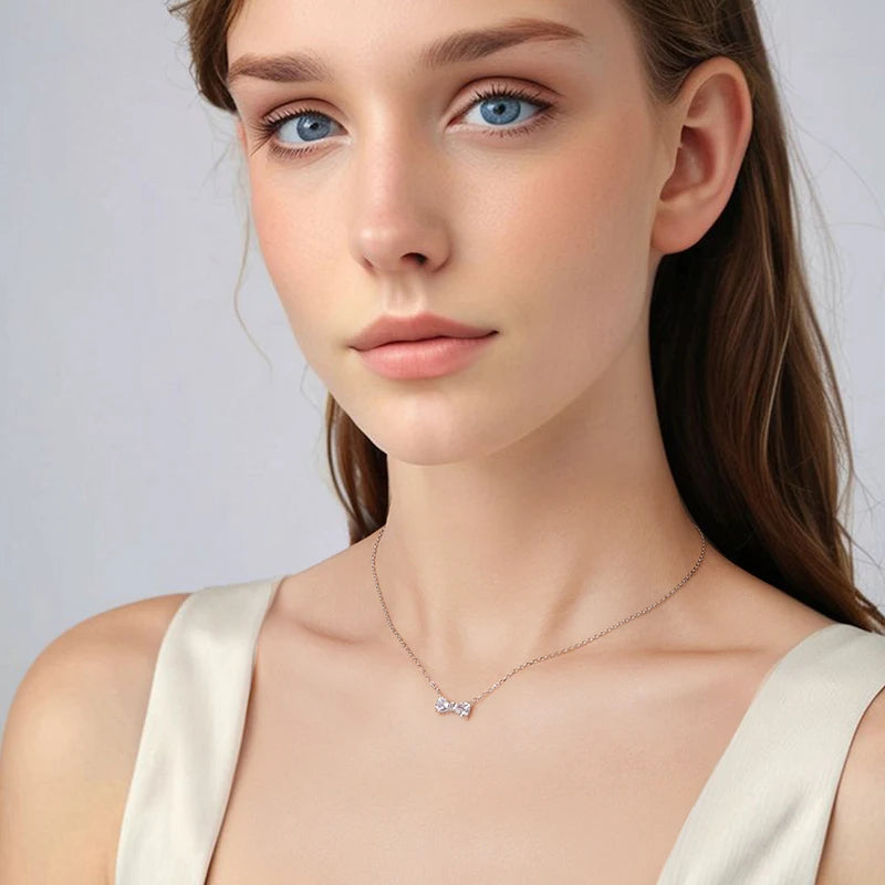Collier Papillon et Nœud en Argent 925