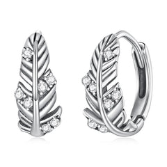 Créoles Plume en Argent 925