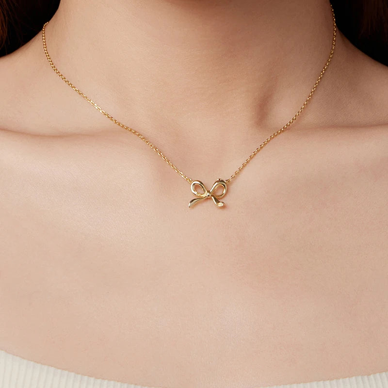 Collier Nœud Ruban en Argent 925