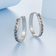 Créoles Motif Vintage en Argent 925