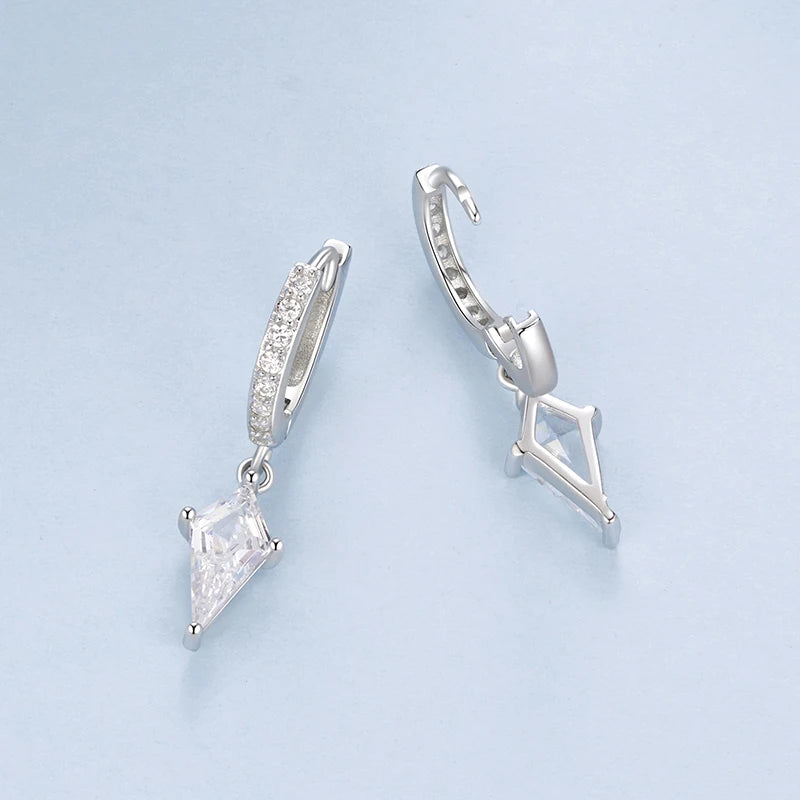 Créoles Zircon Taille Cerf-Volant en Argent 925