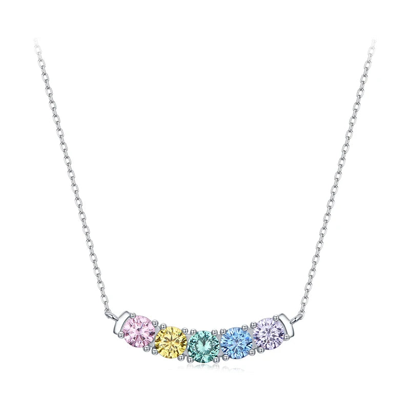 Collier Pendentif Arc-en-Ciel en Argent 925