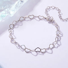 Bracelet à Breloque Cœur en Argent 925