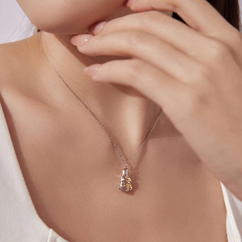 Collier Étreinte Chiot en Argent 925