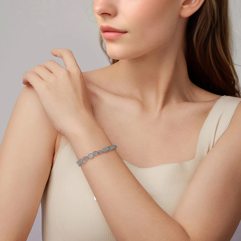 Bracelet Cristal Bleu en Argent 925