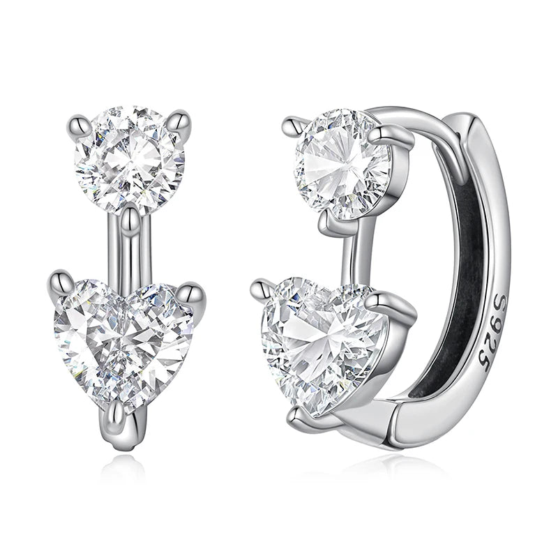 Créoles Cœur en Argent 925