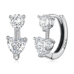 Créoles Cœur en Argent 925