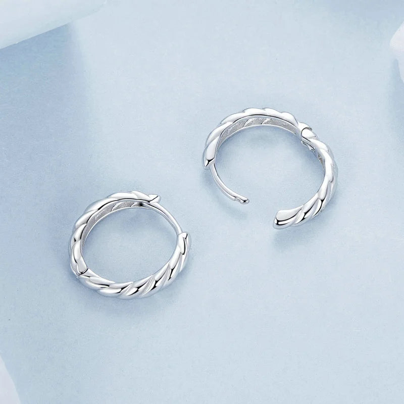 Créoles Tressées Métalliques en Argent 925