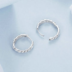 Créoles Tressées Métalliques en Argent 925