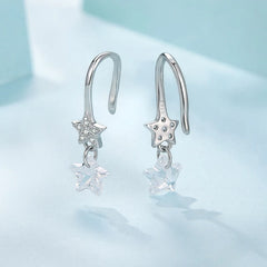 Boucles d'Oreilles Étoile en Argent 925