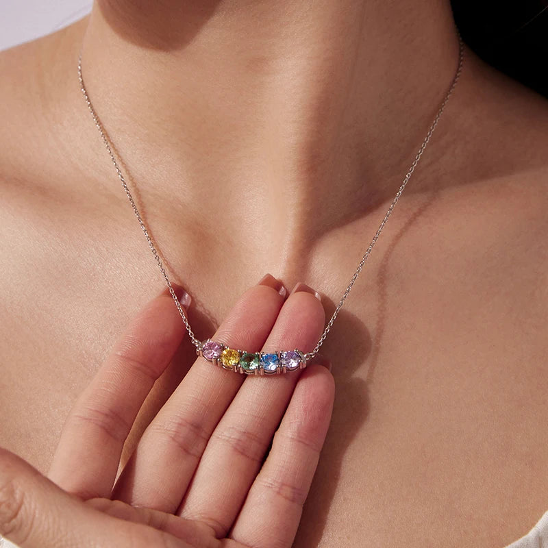 Collier Pendentif Arc-en-Ciel en Argent 925