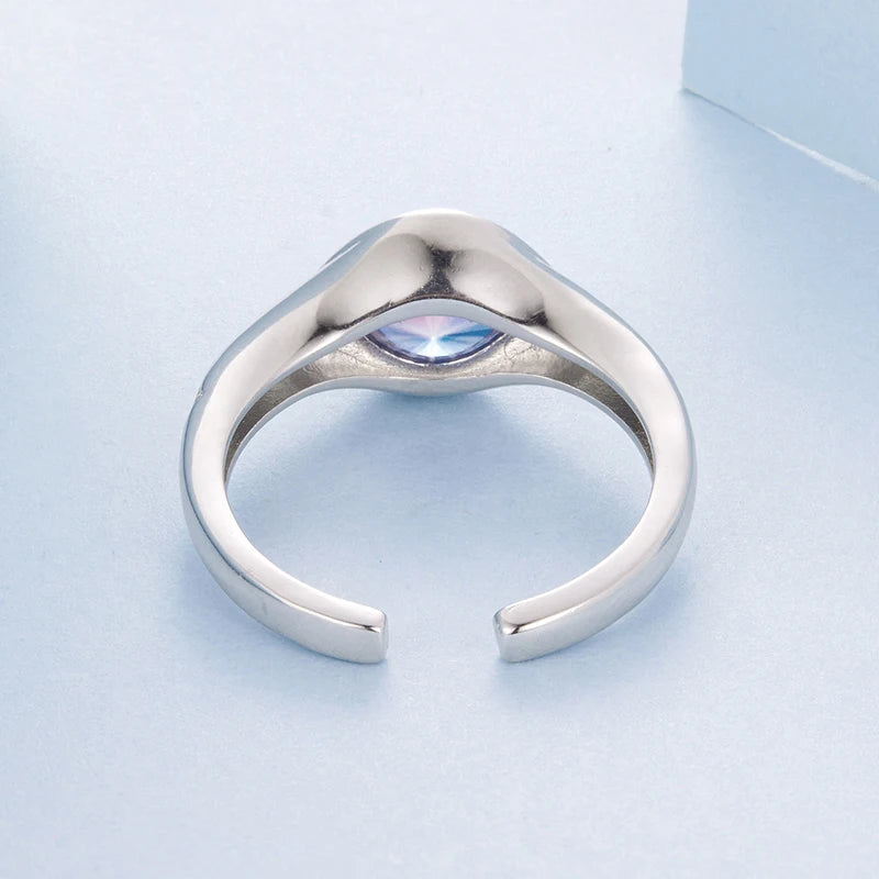 Bague Ajustable Œil Protecteur en Argent 925