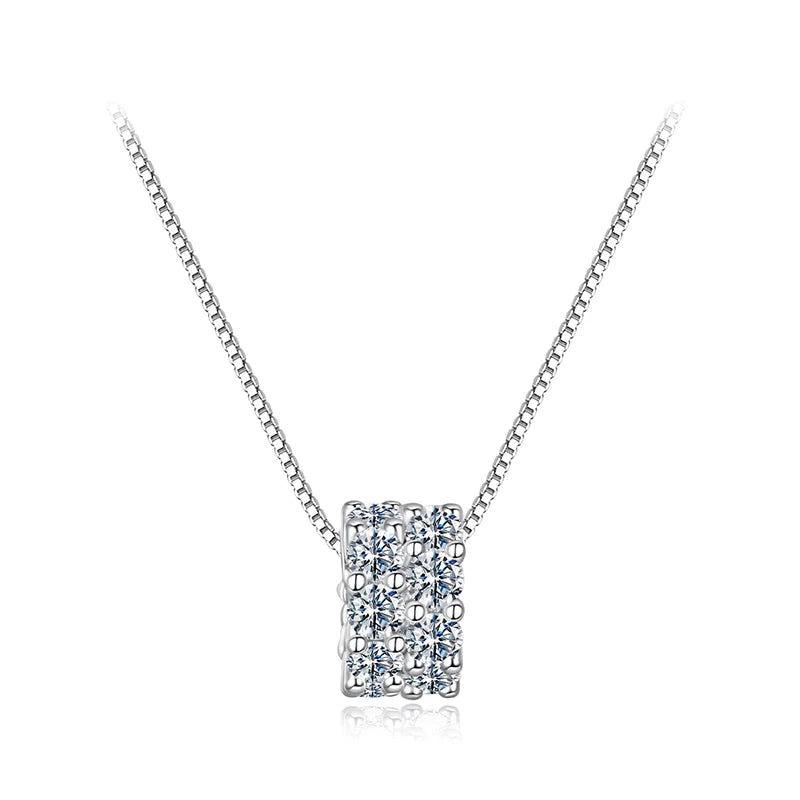 Collier Ras-de-Cou Moissanite Porte-Bonheur en Argent 925 avec Certificat