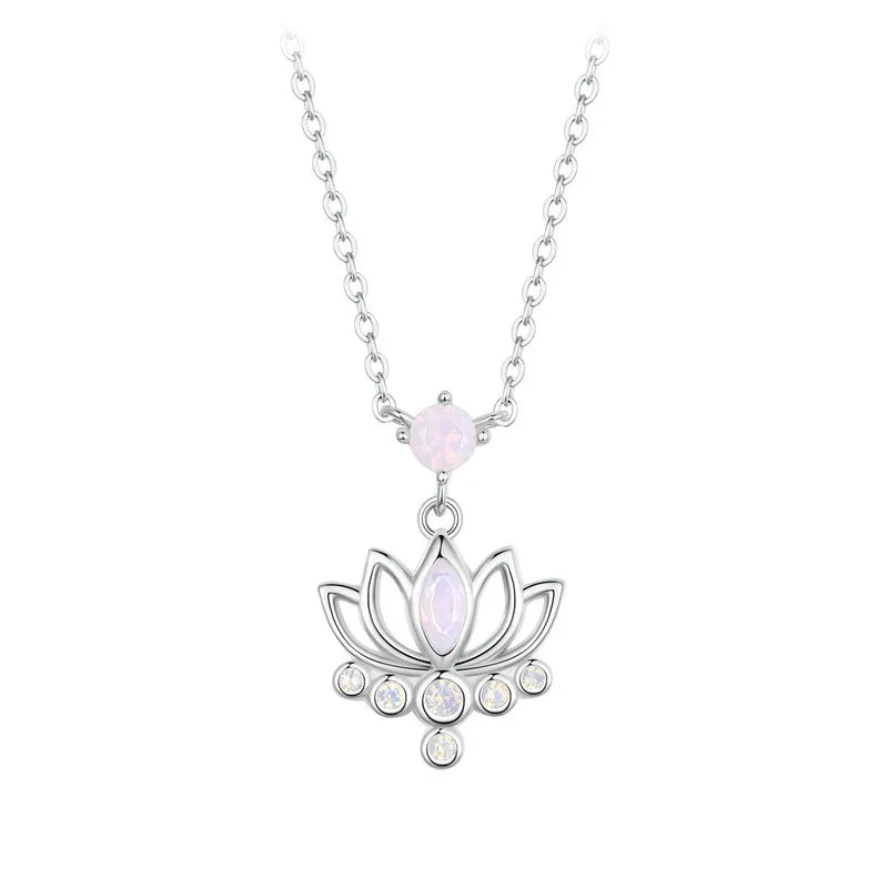 Collier Pendentif Fleur de Lotus en Argent 925