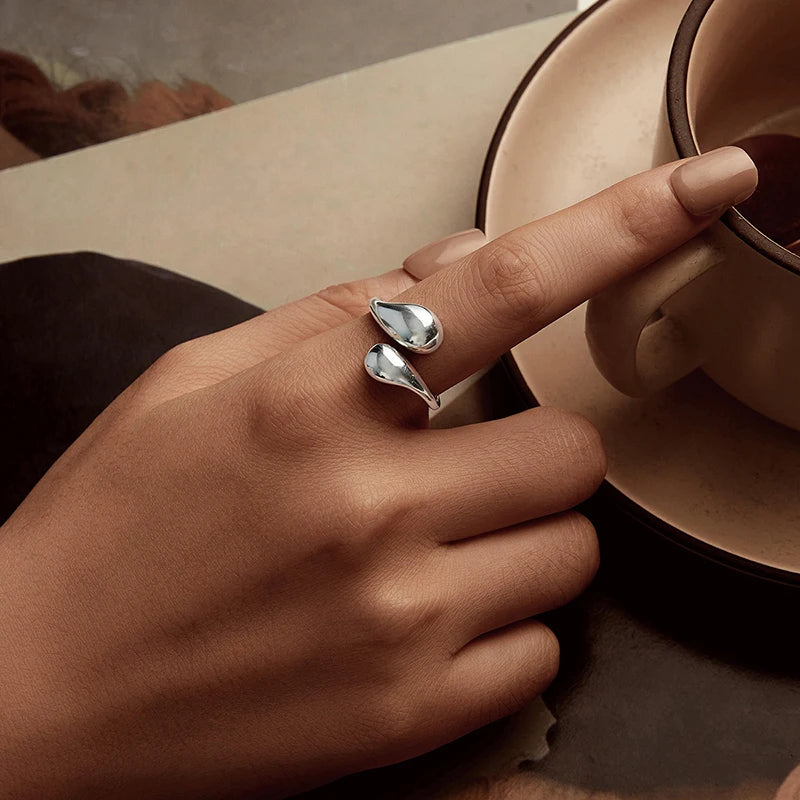 Bague Goutte en Argent 925