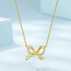 Collier Nœud Ruban en Argent 925