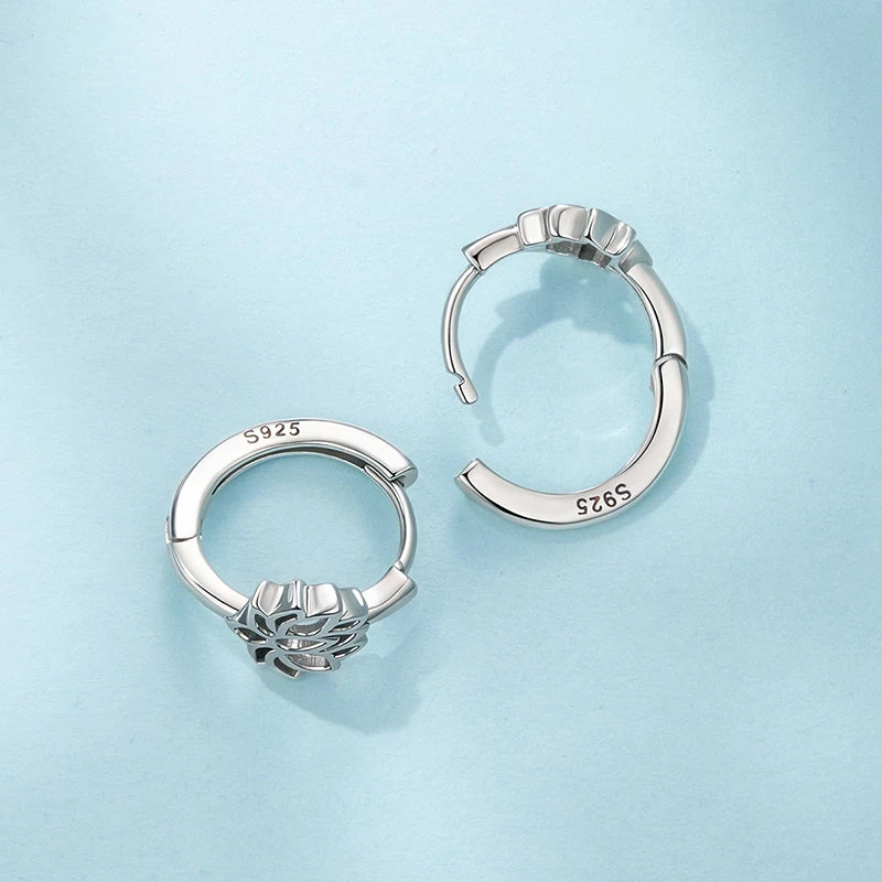 Créoles Lotus Vintage en Argent 925