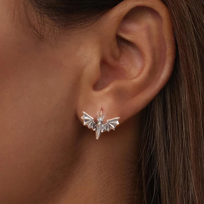 Créoles Dragon Volant en Argent 925