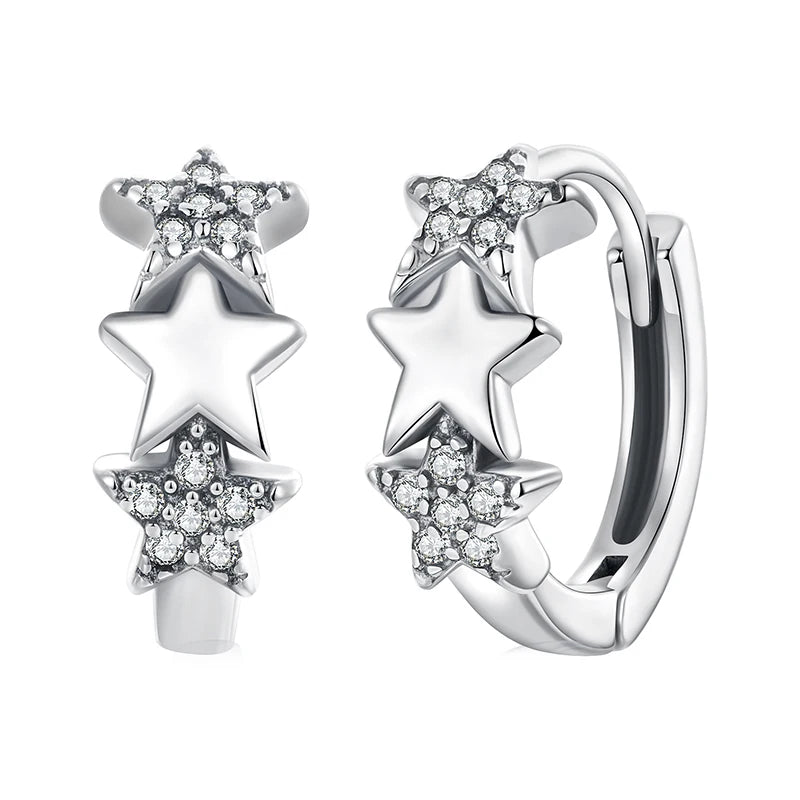Créoles Étoile en Argent 925
