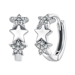 Créoles Étoile en Argent 925