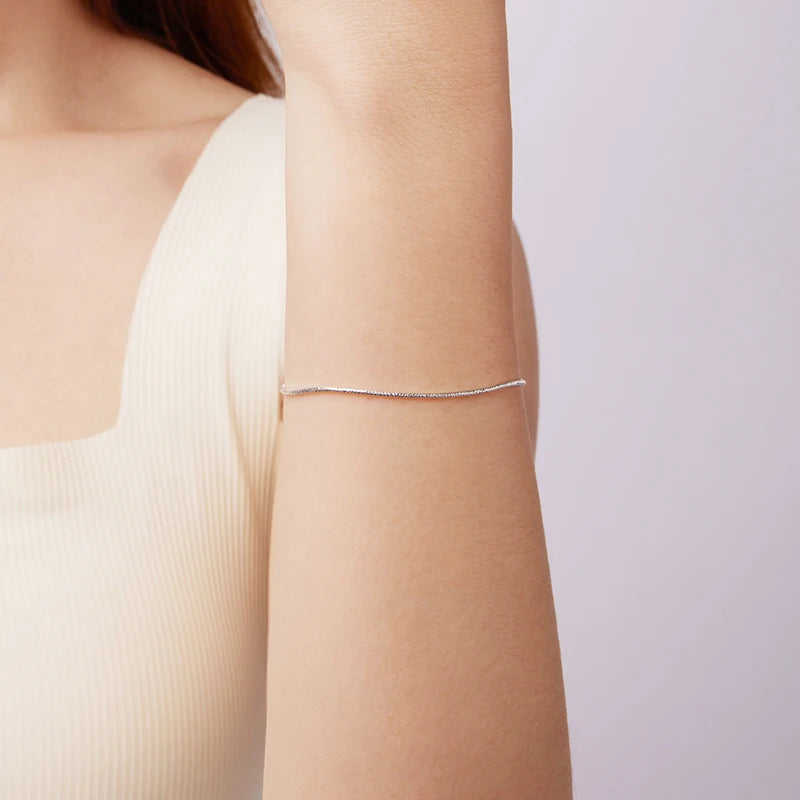 Bracelet Chaîne Scintillante de Luxe en Argent 925