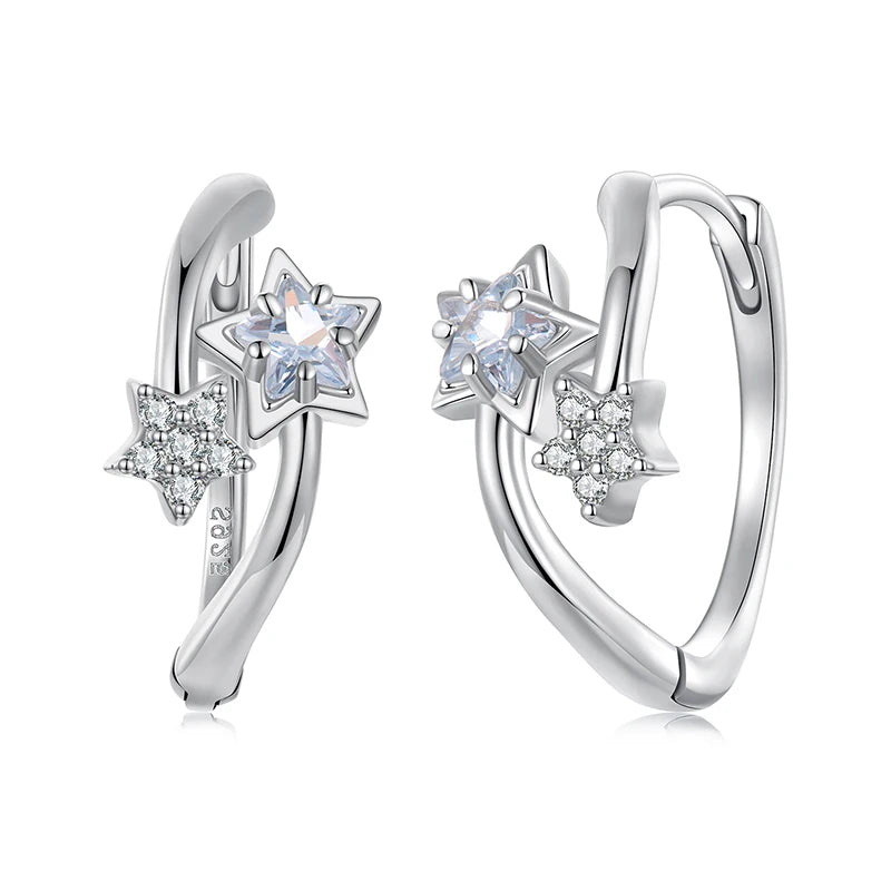 Créoles Étoile en Argent 925