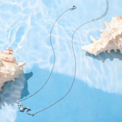 Collier Tortue Vague Larimar en Argent 925
