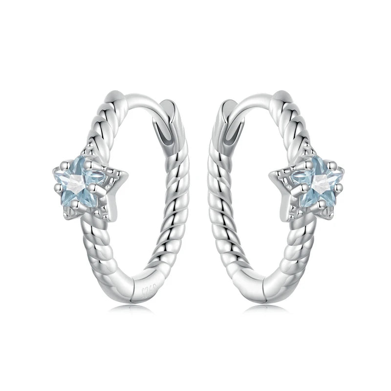 Créoles Étoile en Argent 925