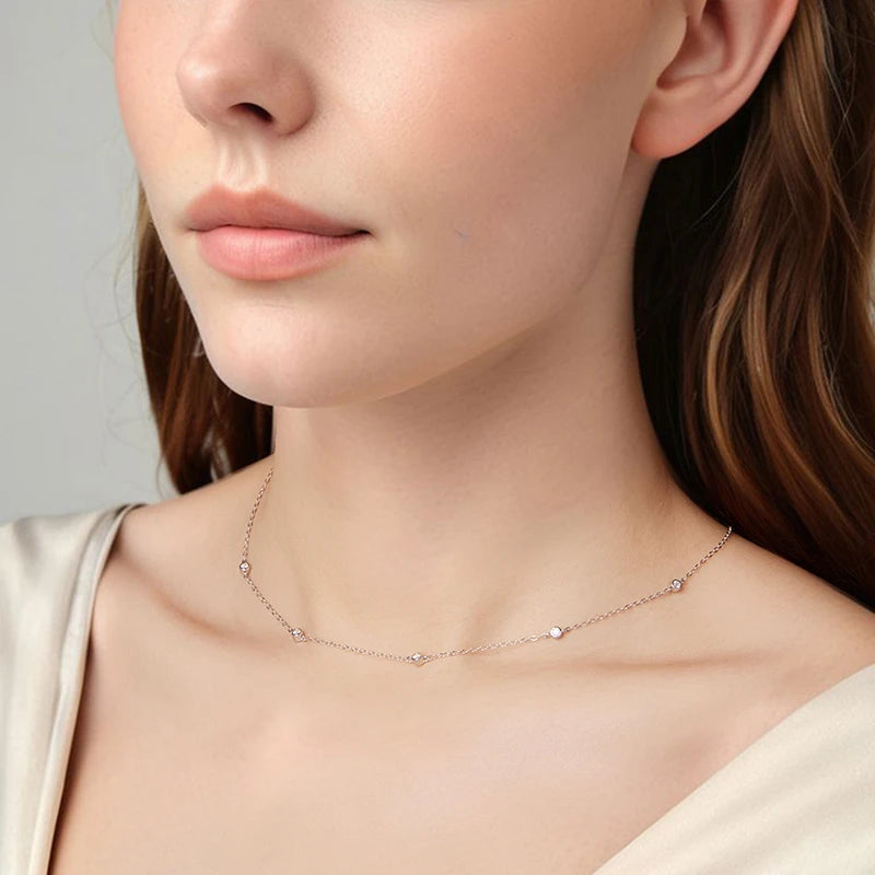 Collier Ras-de-Cou en Argent 925 avec Certificat