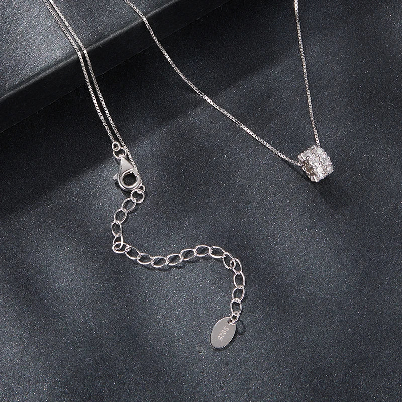 Collier Ras-de-Cou Moissanite Porte-Bonheur en Argent 925 avec Certificat