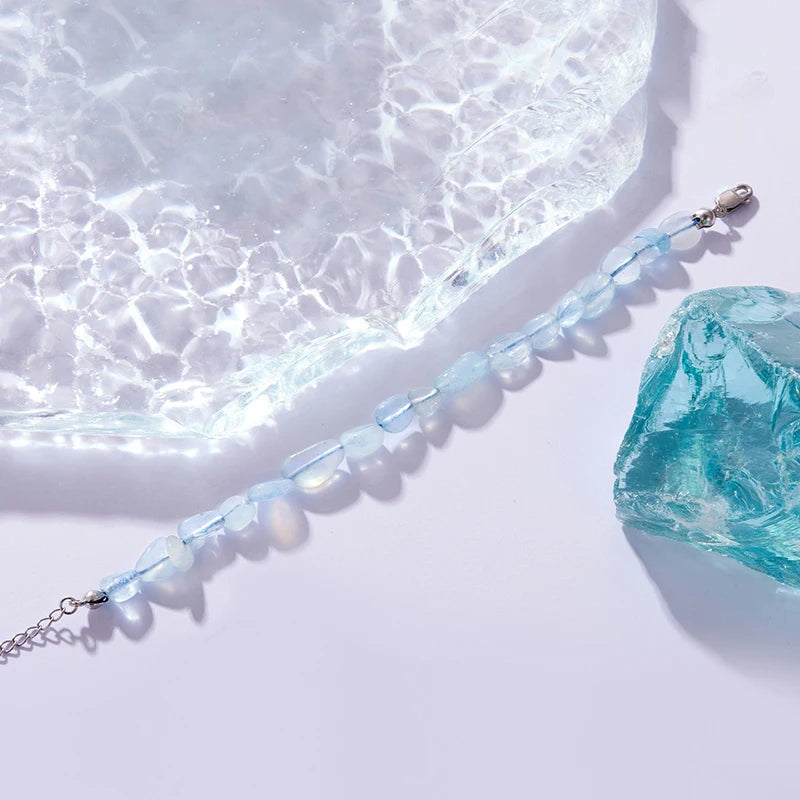 Bracelet Cristal Bleu en Argent 925