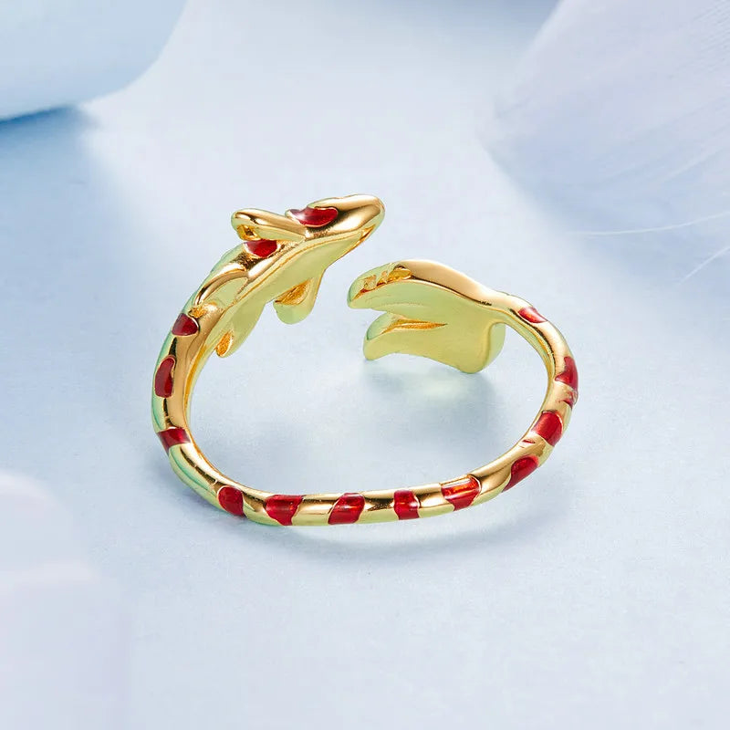 Bague Ajustable Poisson Koï en Argent 925