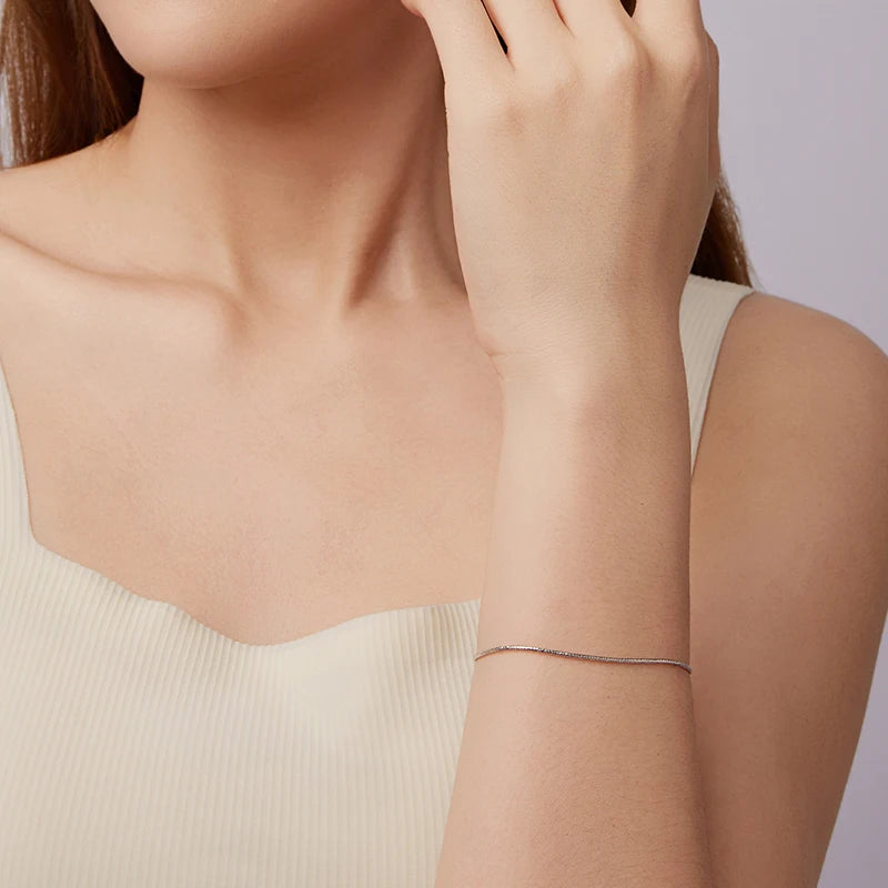 Bracelet Chaîne Scintillante de Luxe en Argent 925