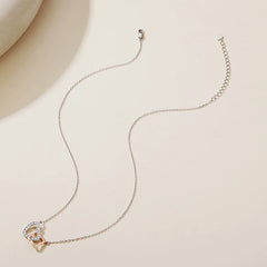 Collier Pendentif Cœur Porte-Bonheur en Argent 925